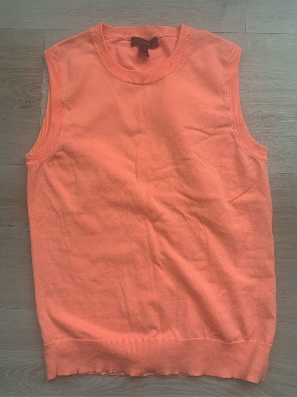 Sleeveless Knit Top - Peach Orange for Kids